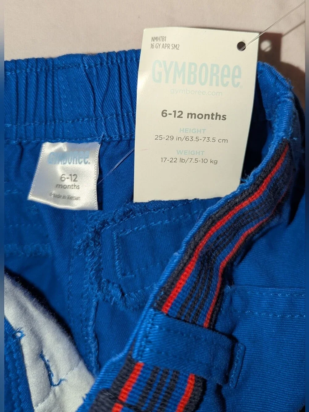 Gymboree Baby Boys Blue Belted Shorts Size 6-12 M Nwt